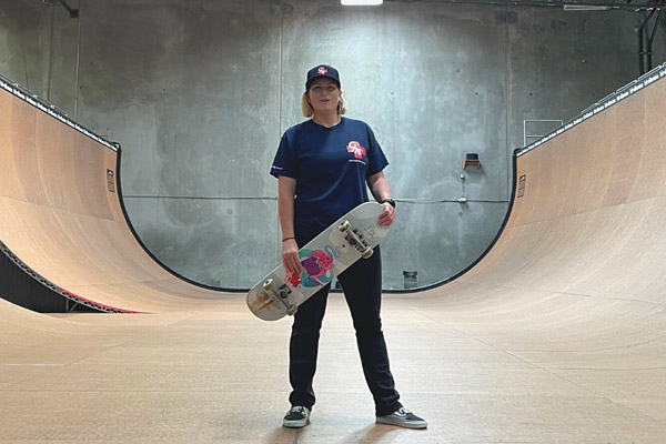 On set film medic working at Tony Hawk vert ramp